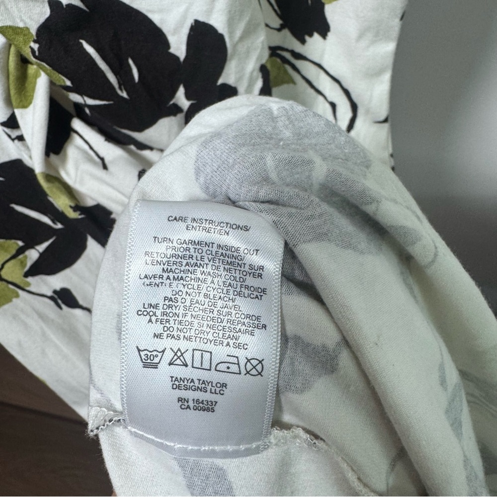 Tanya Taylor Organic cotton Floral scrunched dress women size XXS - Picture 9 of 11
